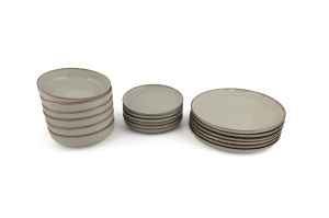 Set farfurii servire, 18 bucati Brizioia Savannah Verde 27x27x2.5 cm - Img 8