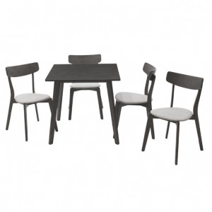 Set Masa si Scaune Benson-Toto 5 Piese Gri Rustic 80x80x75 cm - Img 3