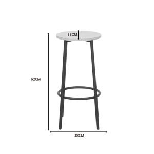 Set masa si scaune de bar, 5 buc, Arzo, Natural, 100x60x86 cm - Img 9