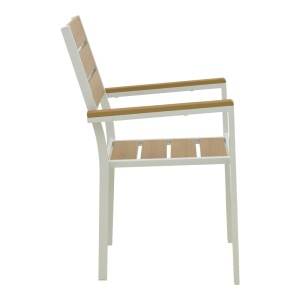 Set masa si scaune dining extensibil, 7 buc, Dagyn Breze, Pako, Natural 240x90x76 cm - Img 11