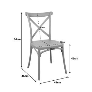 Set mobilier dining 3 piese Mercon Crossie, Antracit, 60x60x75 cm - Img 7