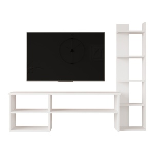 Set mobilier living Perla, Pako World, Alb, 120x29x41 cm - Img 4