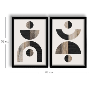 Set tablouri canvas (2 bucati) 2P3853NISCT-014 Maro 38x53 cm - Img 2