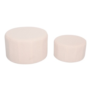 Set tabureti 2 buc Gabello boucle Bej 44x44x26.5 cm - Img 4