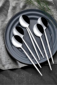 Set tacamuri 24 bucati Mokka24 Crom 21.8x1.8 cm - Img 2