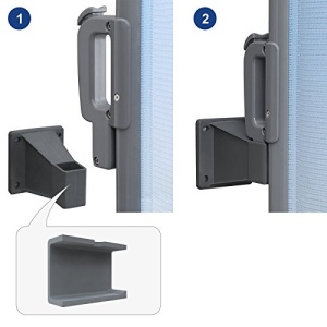 Suport de perete pentru fixarea jaluzelelor, Songmics, Gri, 13x8.2x9.2 cm - Img 3