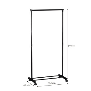 Suport pentru haine, Wizak, Negru, 41.5x74.5x157 cm - Img 5