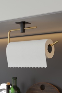 Suport pentru prosop de hartie CM-043 Auriu 8x5x25 cm - Img 2