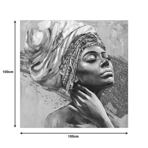 Tablou canvas Africana Inart, Pako World, 100x3x100 cm - Img 2