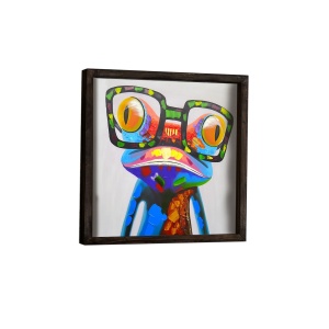 Tablou cu rama KZM522 Multicolor 33x33 cm - Img 2