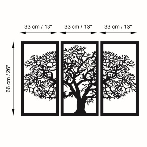 Tablou din lemn si metal Agac Negru 66x105 cm - Img 5