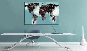 Tablou din plută - Subtlety of the World [Cork Map] 120x80 cm - Img 2