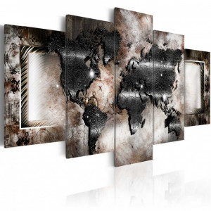 Tablou - Graphite map 200x100 cm - Img 1