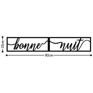 Tablou metalic Bonne Negru 90x15 cm - Img 3