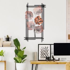 Tablou metalic Daiyu Multicolor 48x87x4 cm - Img 2