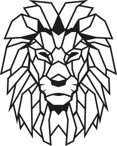 Tablou metalic Lion Negru 40x50 cm - Img 2