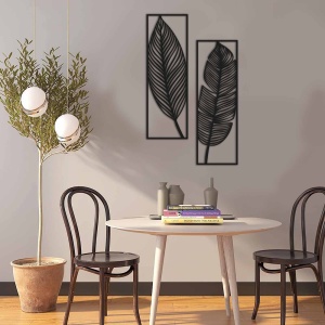 Tablou metalic MT Negru 24x73 cm - Img 2