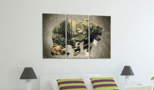 Tablou - The Bear in the Forest 60x40 cm - Img 2