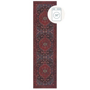 Traversa Medallion Washable Rosu 60x230 cm, Flair Rugs - Img 2