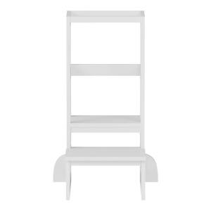 Turn de invatare pentru copii, din lemn Montessori Chiquel Alb 45.7x51x90 cm - Img 7