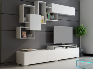 Ansamblu Comoda TV Amor Alb - Img 2