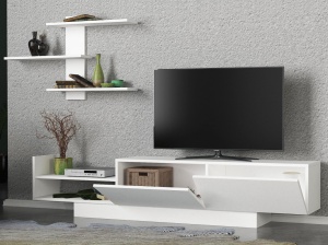 Ansamblu Comoda TV Egemen Alb - Img 3