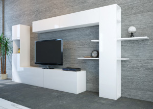 Ansamblu Comoda TV Maxi Alb - Img 2