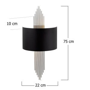 Aplica 618 Negru 75x10x22 cm - Img 3