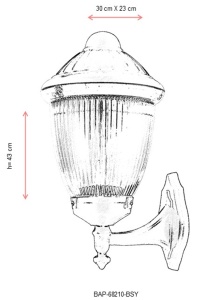 Aplica de perete exterior 68210 Negru 30x23 cm - Img 3