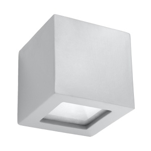 Aplica Leo din ceramica Gri 14x14x14 cm