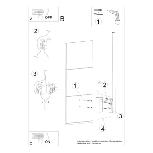 Aplica perete LED Lahti Auriu 4000K 4x6.5x70 cm - Img 8