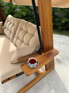 Balansoar cu 3 locuri Sia 2400 Bej 236x190x175 cm - Img 5