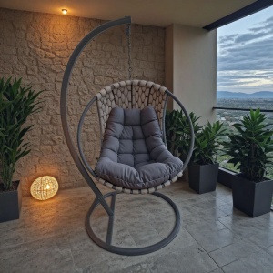 Balansoar Makito, Pako World, Gri, PVC, 100x105x195 cm - Img 2