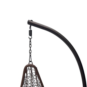 Balansoar scoica suspendat de gradina, Soleil, Maro, 120x95x195 cm - Img 2