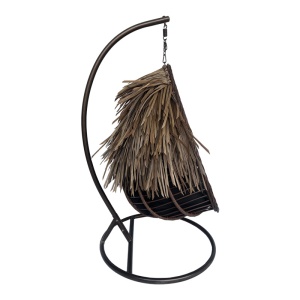 Balansoar Varur, Pako World, Maro-Negru, Ratan, 120x105x195 cm - Img 4