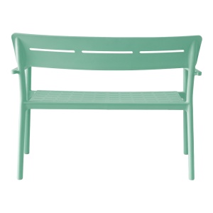 Banca pentru doua persoane Cadrin, Verde menta, 60x117x83 cm - Img 5