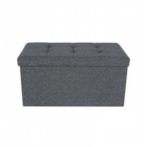 Bancuta hol cufar cu depozitare, Songmics, Gri, 76x38x38 cm - Img 5
