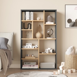 Biblioteca Boteca, Pako World, 10 locuri, Antracit, 75x22x123 cm - Img 3