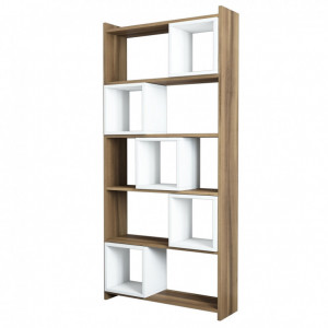 Biblioteca Box Alb-Walnut - Img 4