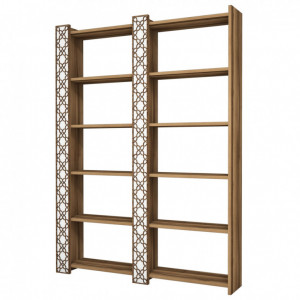 Biblioteca City 2 - Walnut, Alb - Img 3