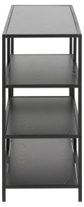 Biblioteca Seaford, Negru V1, 78x114x35 cm - Img 5