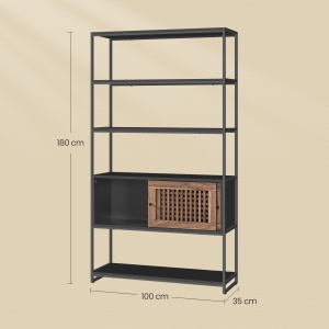 Biblioteca Vasagle Gri 100x35x180 cm - Img 6