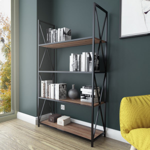 Biblioteca Xena - Walnut, Negru - Img 2