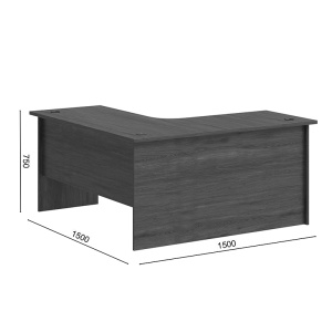 Birou coltar Fesialo, Nuc, 150x150x75 cm - Img 6