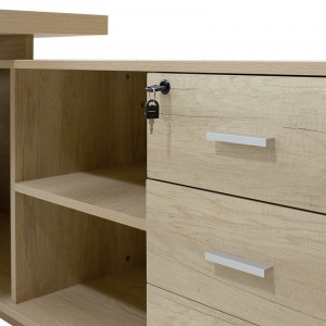 Birou executiv Minimal pe colt dreapta 200x170x75cm - Img 6