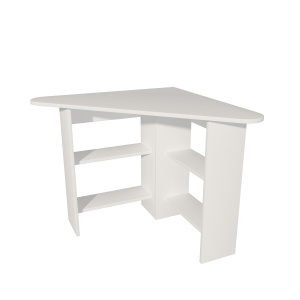 Birou pe colt Corner Alb 80x73.8x80 cm - Img 5