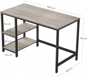 Birou Vasagle, 120x60x75cm - Img 6