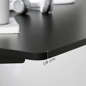 Blat birou, Songmics, Negru, 140×70×1.8 cm - Img 3