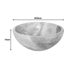 Bol decorativ Dero, Natural, 30x30x10 cm - Img 2