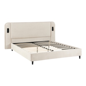 Cadru de pat LED Fomo, Gri, 215x217x110 cm - Img 3